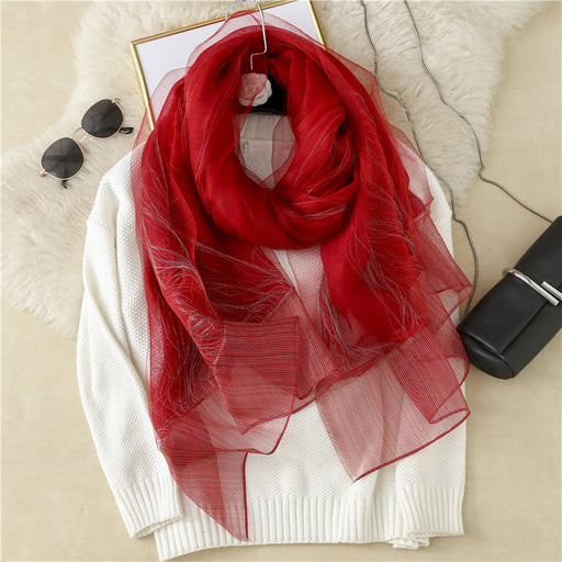 Wool silk scarf for women - MRSLM