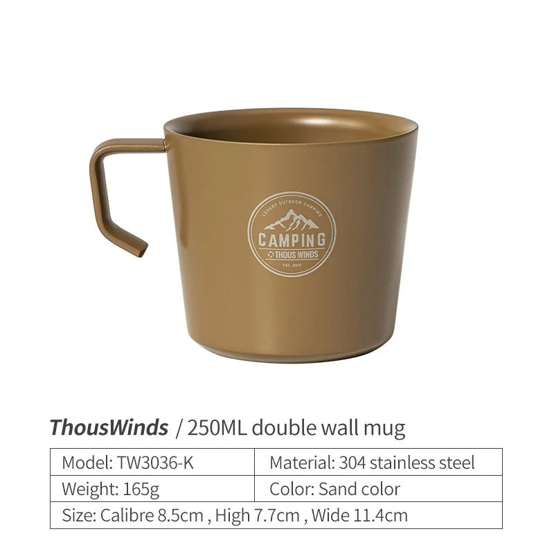 Stainless steel camping mug, view 3 - MRSLM