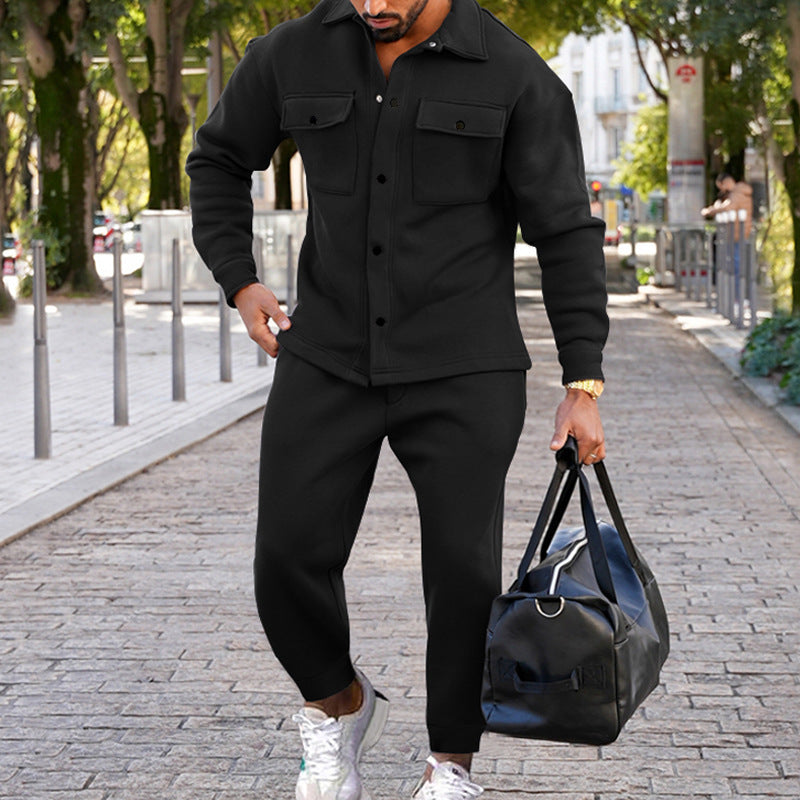 men's slim fit coat and pants set, view 7 - MRSLM