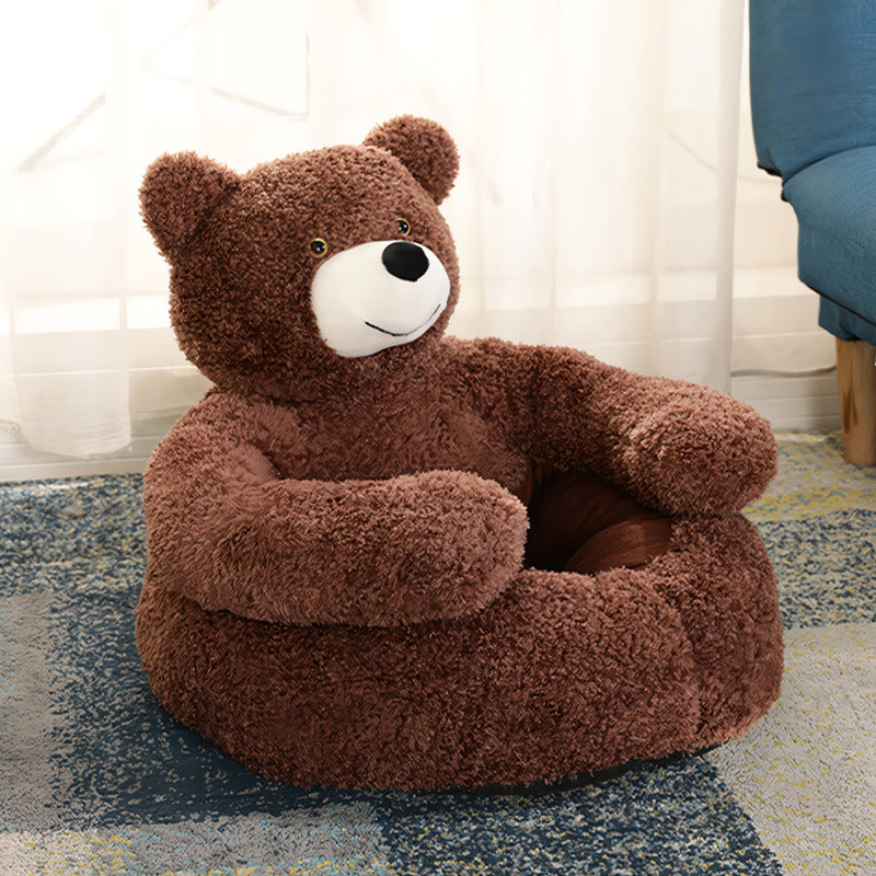 plush dog kennel bed, view 2 - MRSLM