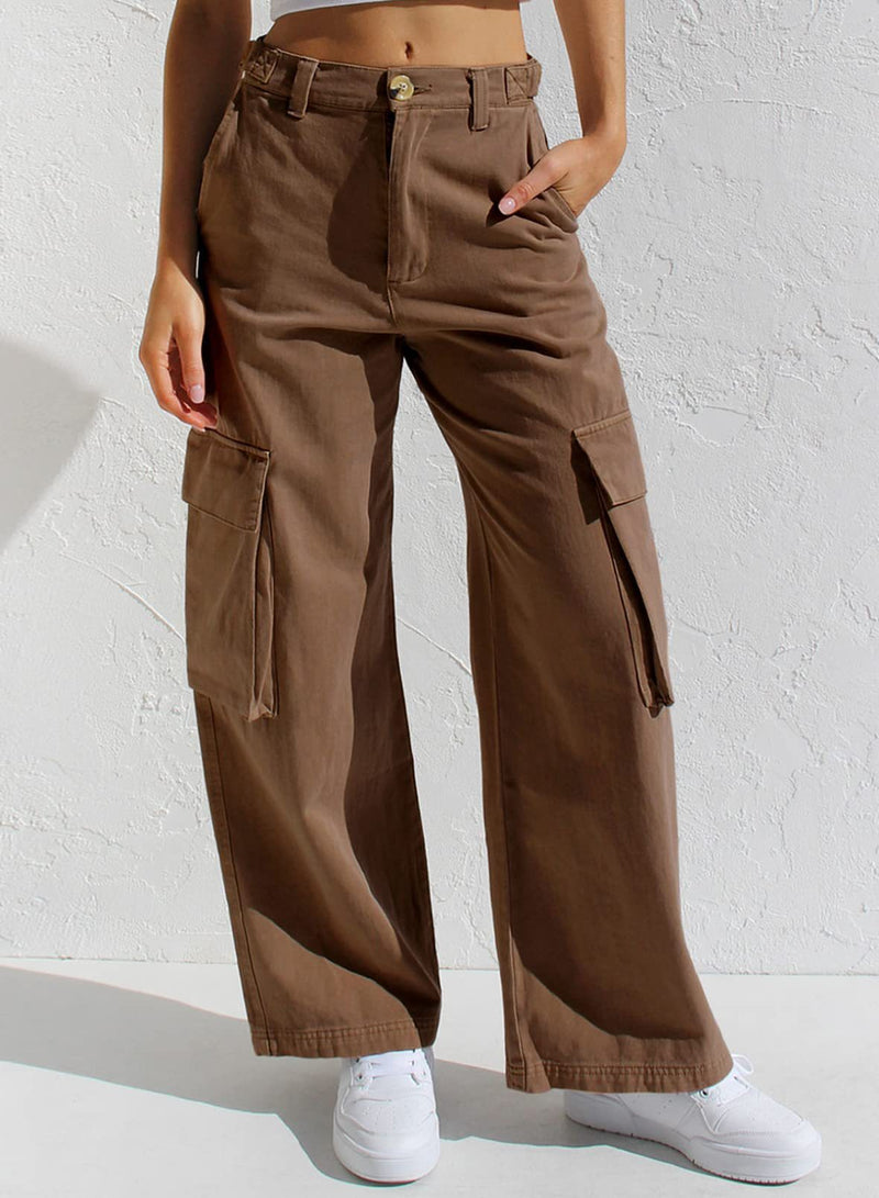 Women's Multi-pocket Workwear Loose Casual Denim Trousers