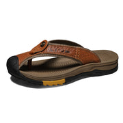men's casual leather flip flops, view 5 - MRSLM