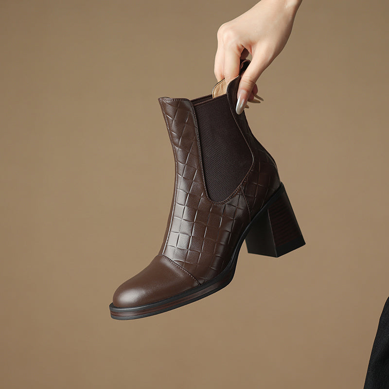 women's leather ankle boots, view 6 - MRSLM