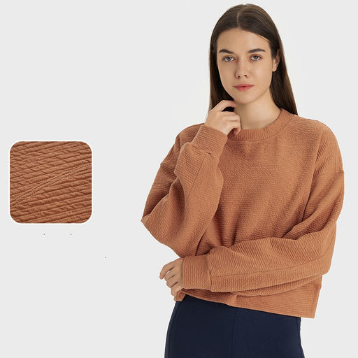 short loose pullover sweatshirt for yoga - MRSLM