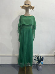 Pleated maxi dress for weddings and events - MRSLM