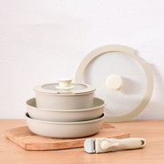 non-stick removable handle pot set, view 8 - MRSLM