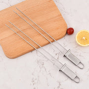stainless steel semi-automatic bbq grill forks, view 9 - MRSLM