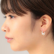natural pearl geometric stud earrings - MRSLM