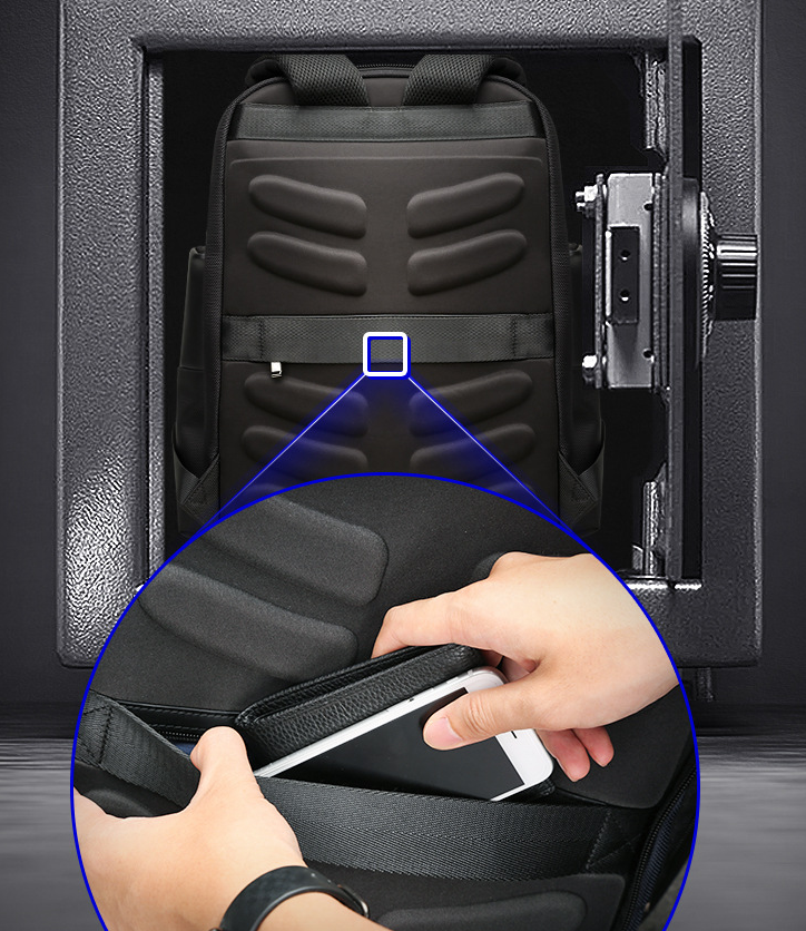 usb charging computer backpack, view 6 - MRSLM