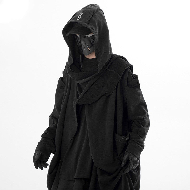 men's loose hooded work top, view 2 - MRSLM