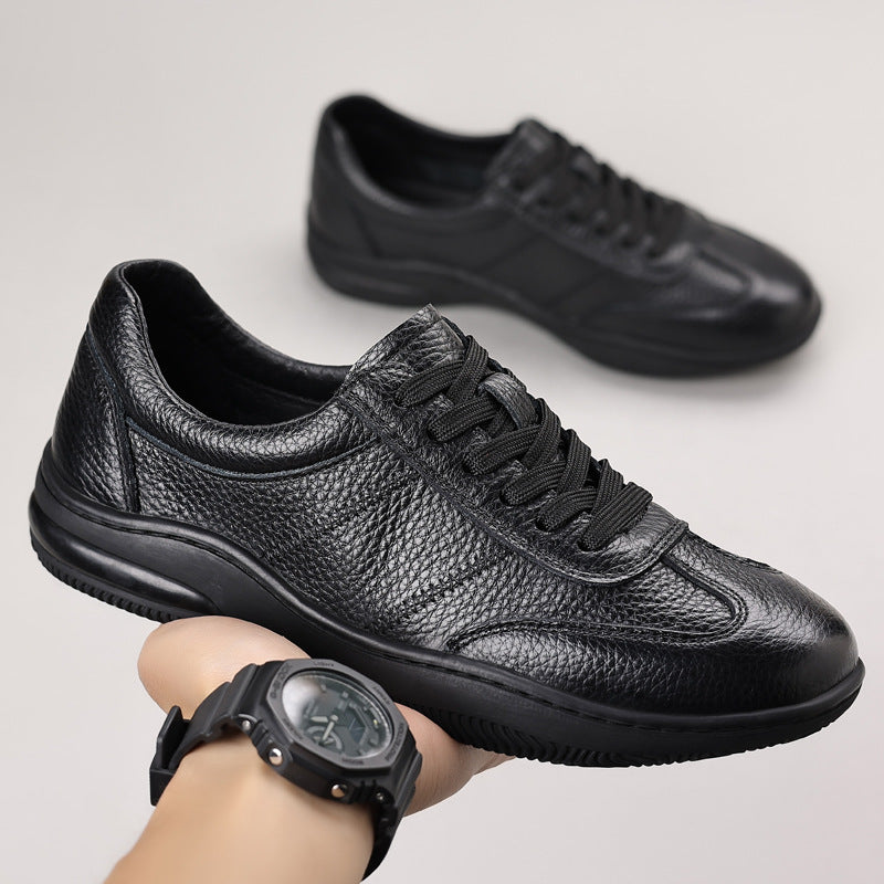 Men's genuine leather casual shoes, view 9 - MRSLM