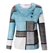 women's crossover collar long sleeve top, view 3 - MRSLM
