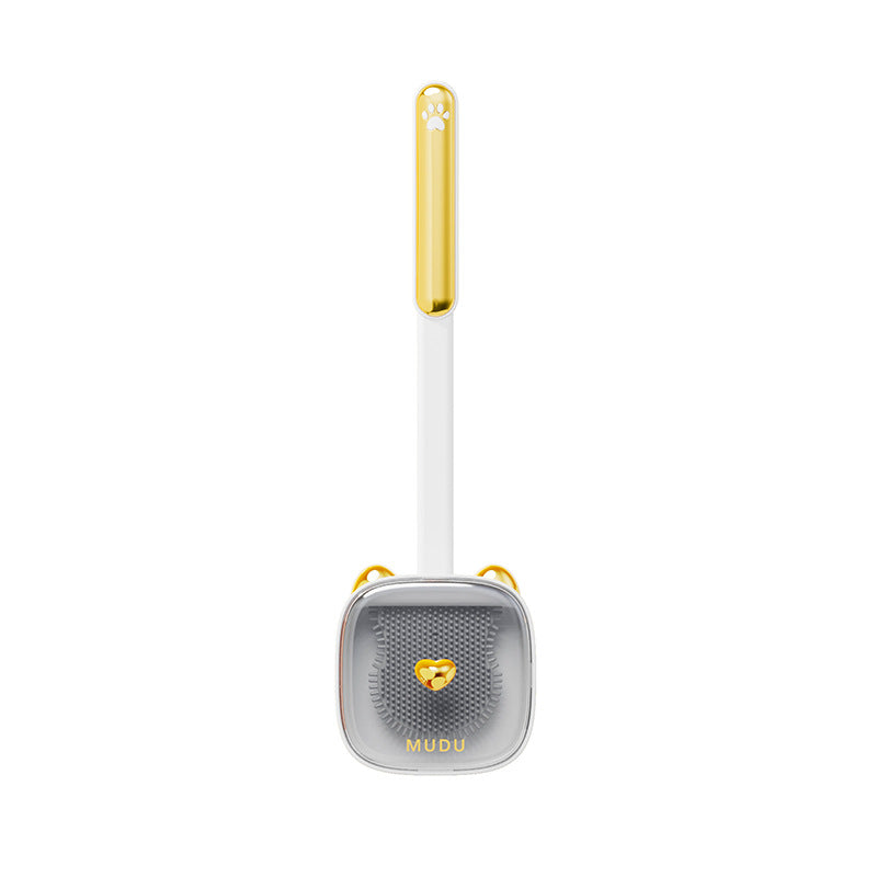 cat-themed wall mounted toilet brush set, view 4 - MRSLM