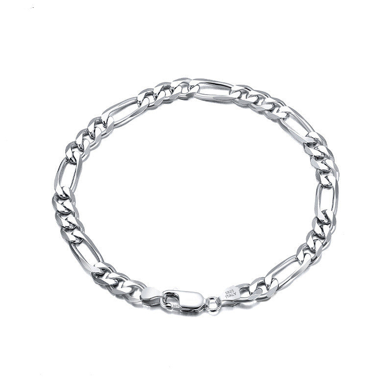 geometric sterling silver bracelet, view 2 - MRSLM