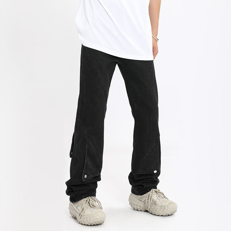 High Street Niche Design Straight Jeans