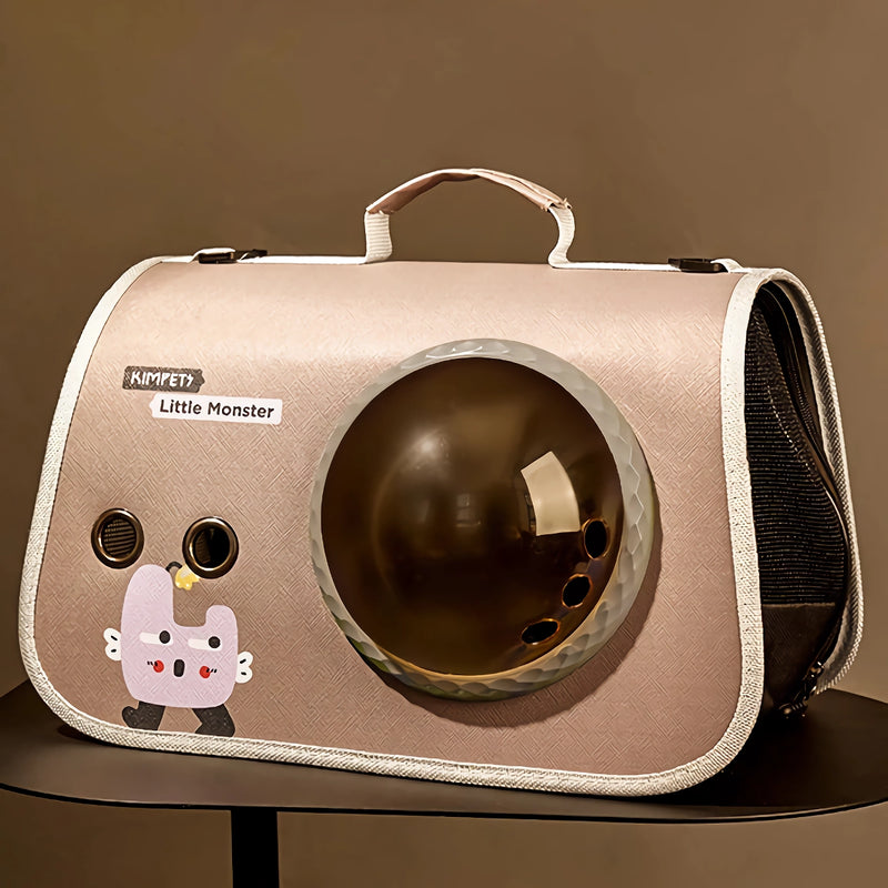 foldable pet carrier bag, view 3 - MRSLM