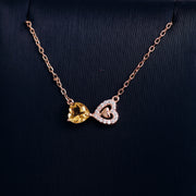 rose gold moissanite necklace, view 7 - MRSLM