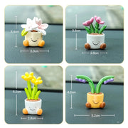 cartoon flower pot car decoration, view 10 - MRSLM