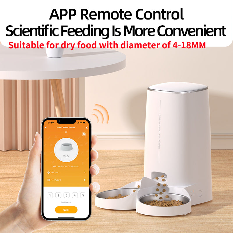 smart wifi automatic pet feeder, view 5 - MRSLM