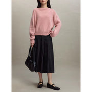 cozy soft round neck wool sweater, view 3 - MRSLM