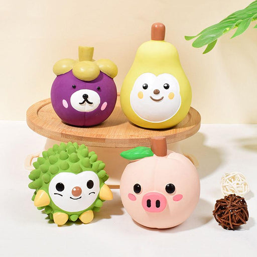 fruit-shaped squeaky dog toy - MRSLM