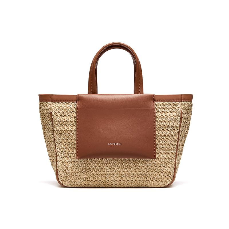 woven beach tote, view 6 - MRSLM
