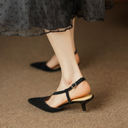 High heel leather sandals, view 18 - MRSLM