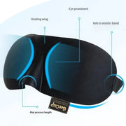 3D contoured memory foam eye mask, view 6 - MRSLM