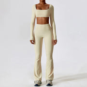 Seamless yoga sportswear set, view 8 - MRSLM