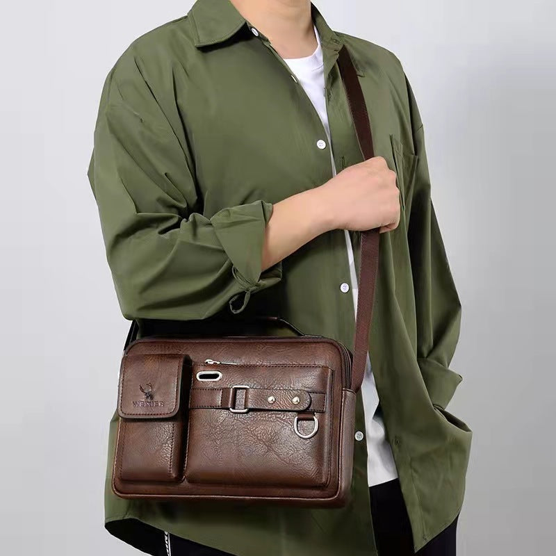 men's PU leather shoulder bag - MRSLM