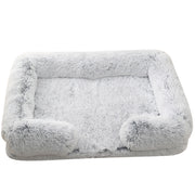 cozy winter plush dog bed, view 2 - MRSLM