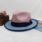 dual-color felt fedora hat, view 4 - MRSLM