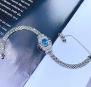 women's s925 silver topaz crystal bracelet, view 3 - MRSLM