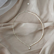 freshwater pearl love necklace, view 2 - MRSLM