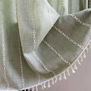 bohemian tassel shower curtain, view 9 - MRSLM