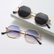 retro polygonal metal sunglasses - MRSLM