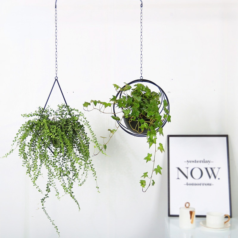 iron hanging flower pot, view 6 - MRSLM