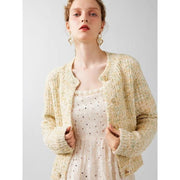 geometric short cardigan, view 5 - MRSLM