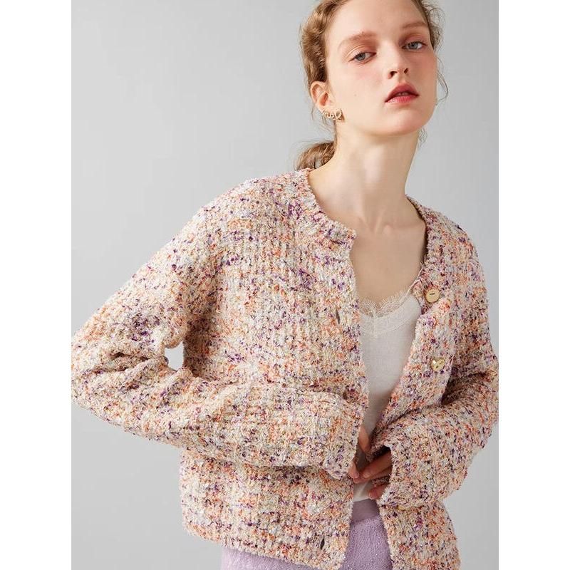 geometric short cardigan, view 7 - MRSLM