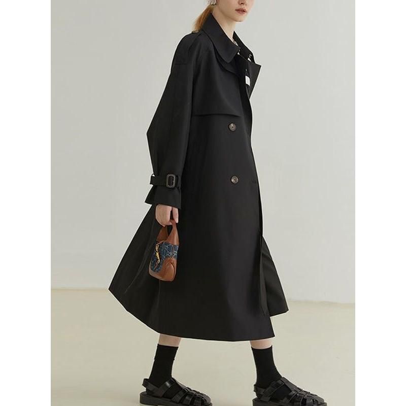long sleeve double-breasted trench coat, view 7 - MRSLM