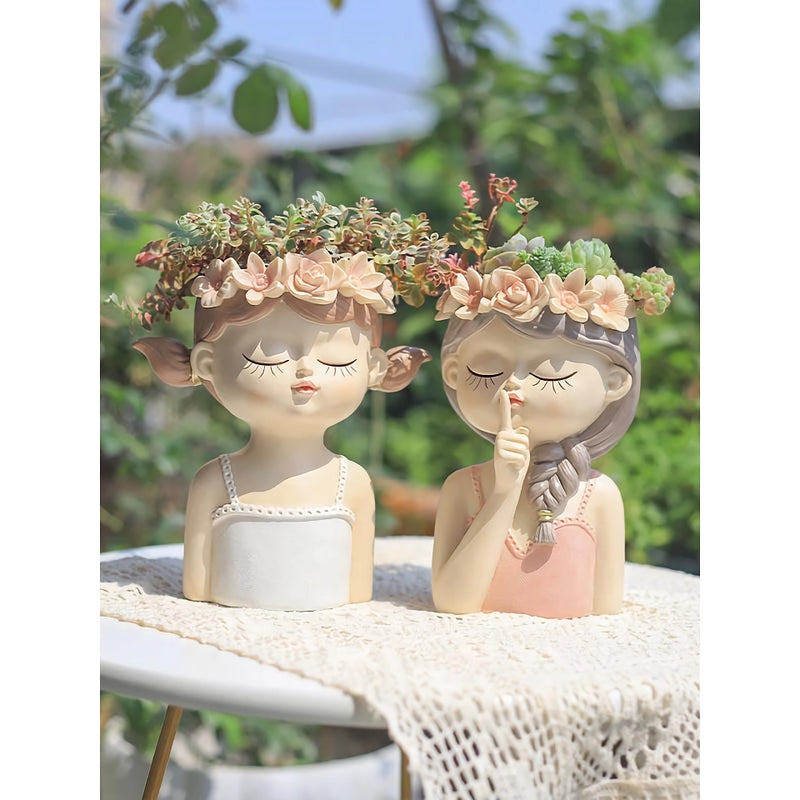 fairy girl planter for succulents, view 9 - MRSLM