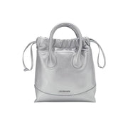 silver crossbody evening bag, view 2 - MRSLM