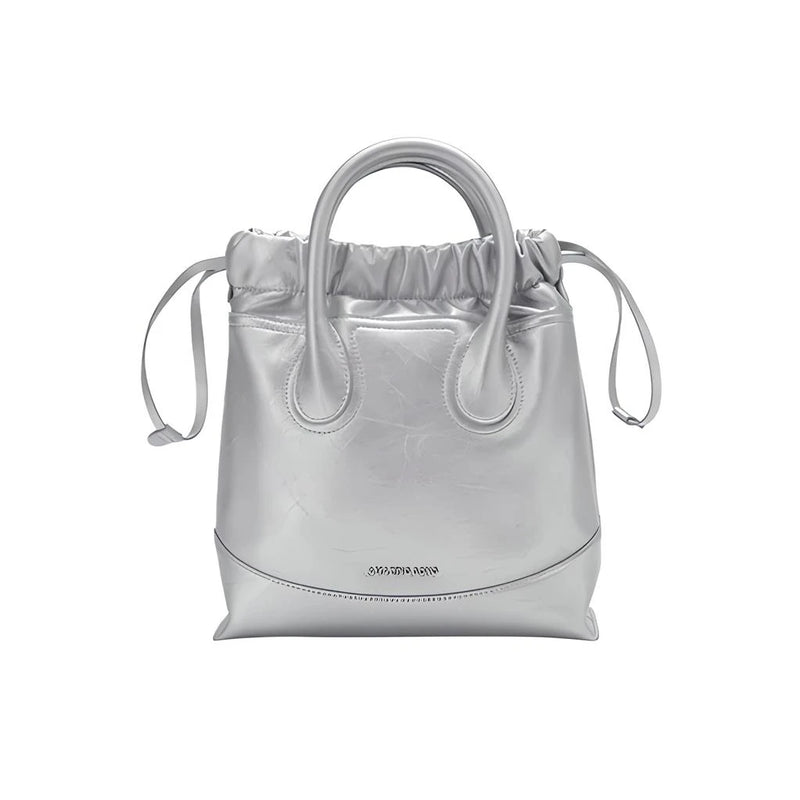 silver crossbody evening bag, view 2 - MRSLM