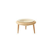 Elevated ceramic pet bowls with wooden stand, view 8 - MRSLM