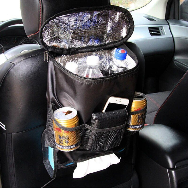 Deluxe Car Back Seat Multi-Pocket Organizer with Tissue Box Holder