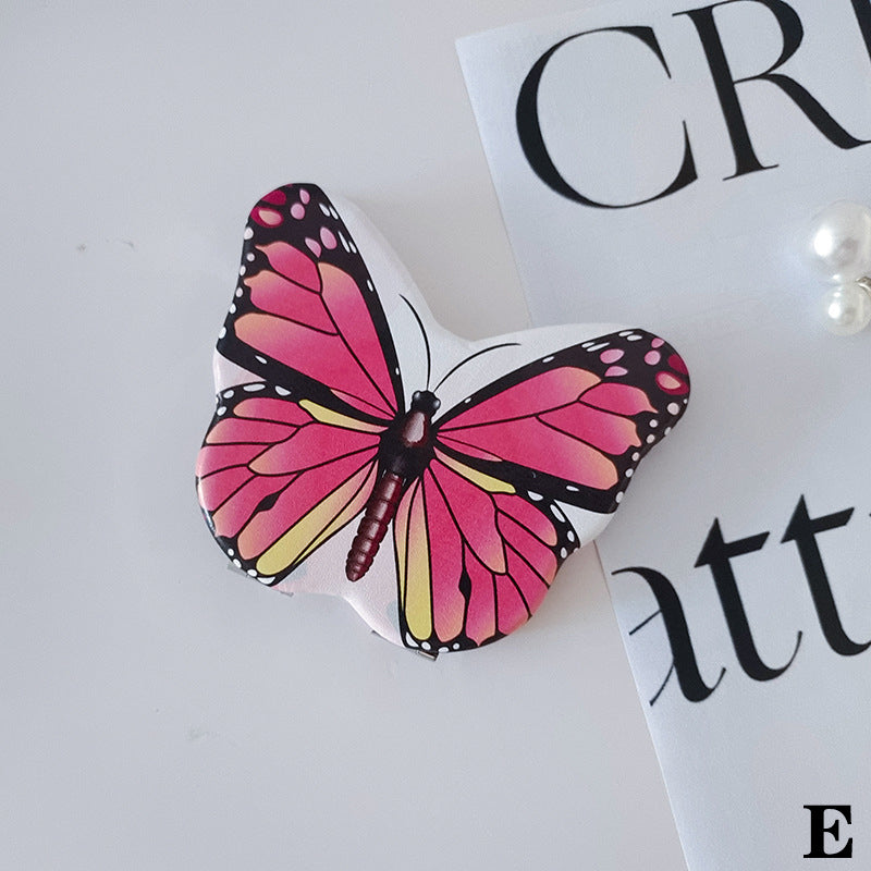 compact folding butterfly makeup mirror, view 5 - MRSLM