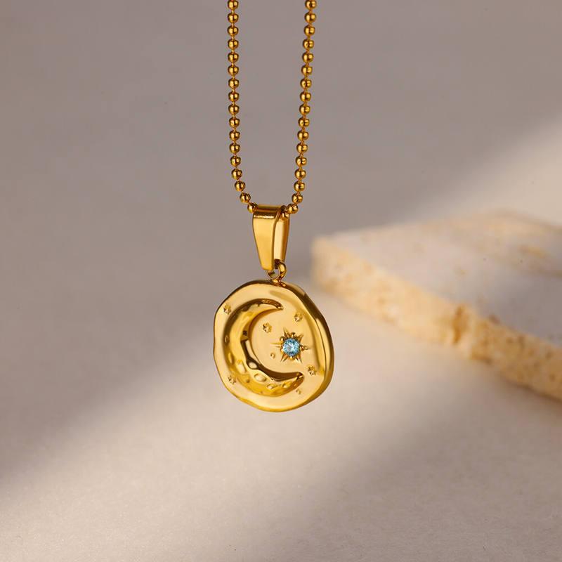moon star pendant necklace - MRSLM