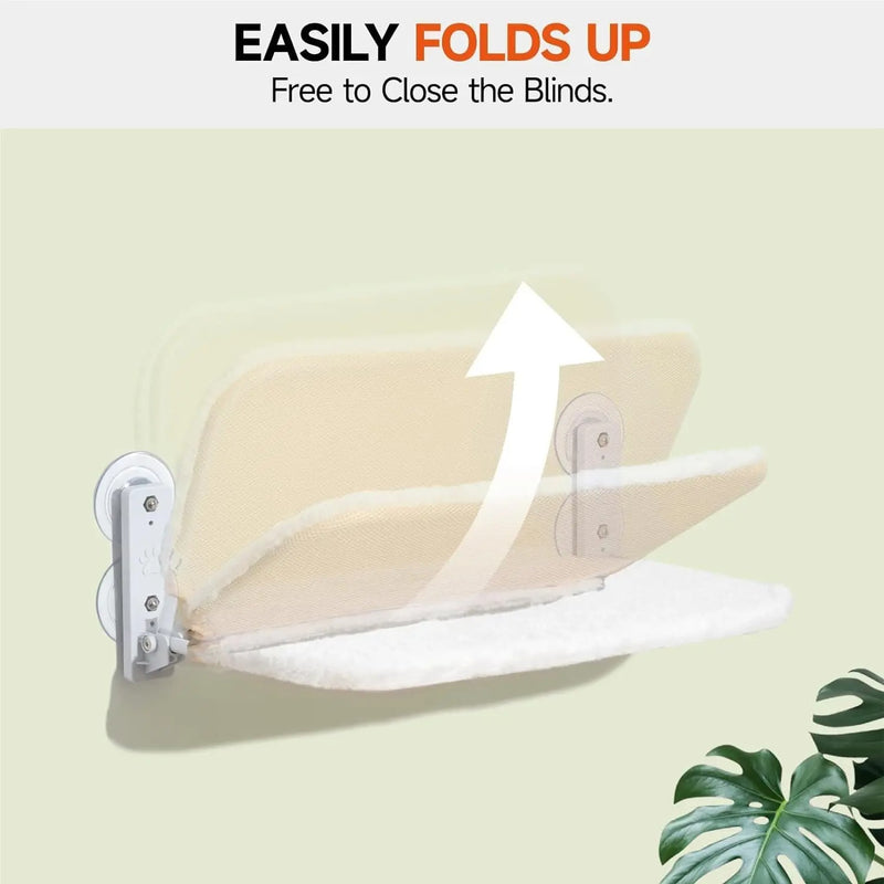 foldable cat window perch with steel frame, view 4 - MRSLM