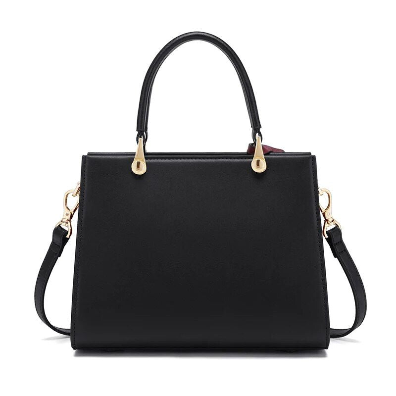 leather shoulder tote bag, view 6 - MRSLM