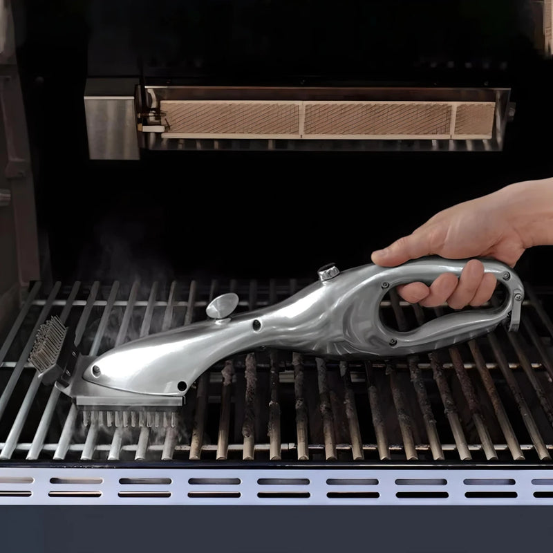 bbq steam cleaning brush, view 3 - MRSLM
